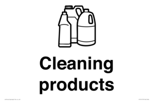 Dementia Cleaning products sign